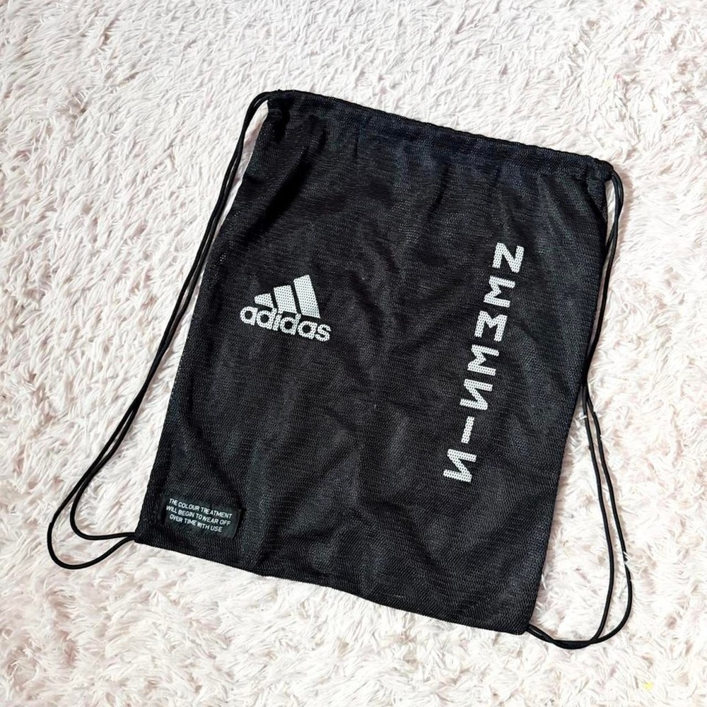Adidas Nemeziz Black Mesh Athletic Breathable Campus Soccer Drawstring Gym Bag